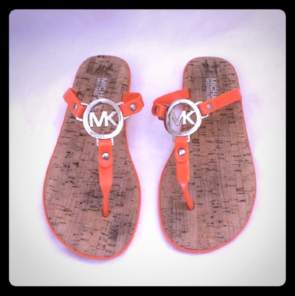 Michael Kors Orange Jelly Sandals